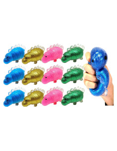 JA-RU Juguetes Antiestrés Dinosaurio Squishy 12 Piezas