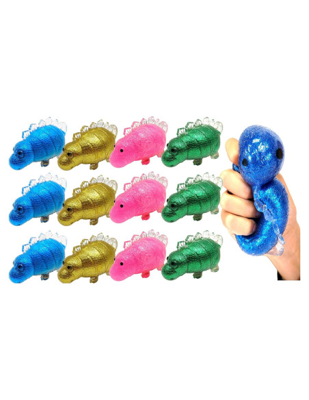 JA-RU Juguetes Antiestrés Dinosaurio Squishy 12 Piezas