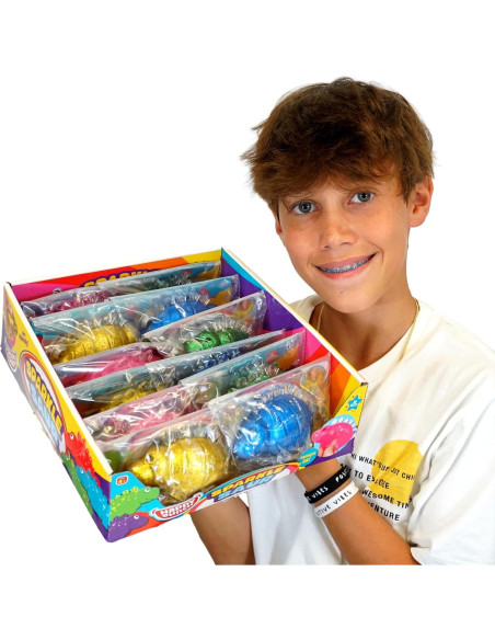 JA-RU Juguetes Antiestrés Dinosaurio Squishy 12 Piezas