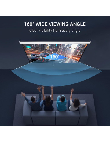 Pantalla de Proyector Retráctil ZENY 72" 4:3 Blanca 7.26 kg