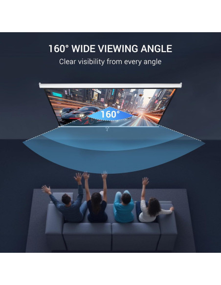 Pantalla de Proyector Retráctil ZENY 72" 4:3 Blanca 7.26 kg