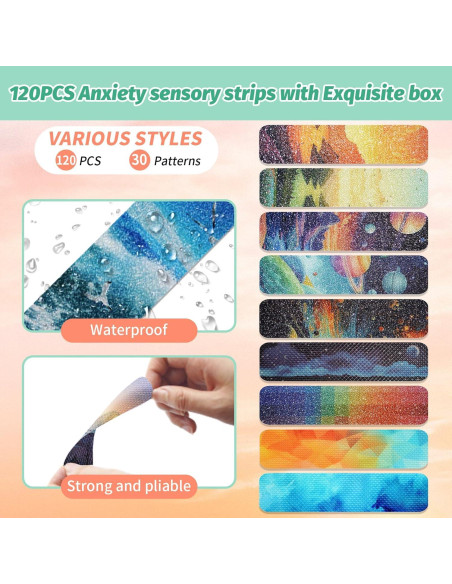 120 Etiquetas Sensoriales TOEMUR para Alivio de Ansiedad