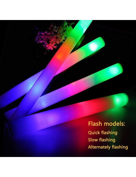 Bastones de Espuma LED ColorHome - 100 Pcs Brillantes para Fiestas