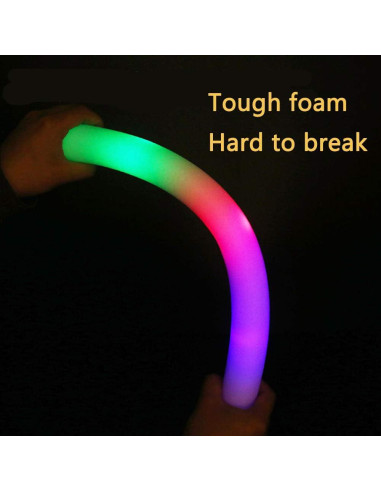 Bastones de Espuma LED ColorHome - 100 Pcs Brillantes para Fiestas