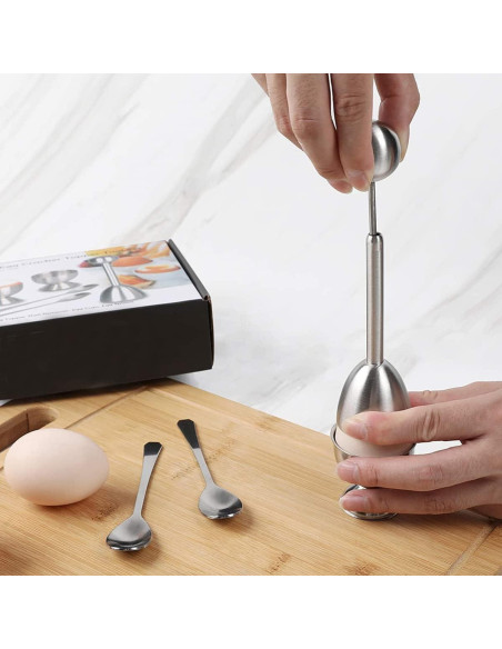 Juego de Cortadores de Huevos Xicennego 5 Piezas Acero Inoxidable