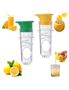 Juego de 2 exprimidores manuales Genérico para cítricos