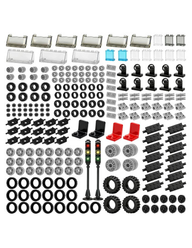Conjunto de Ruedas y Ejes Pamvava - 298 Piezas para Juguetes