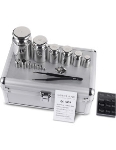 Kit de Pesas de Calibración Goetland 25 pcs 1mg-1kg Acero Inoxidable 2