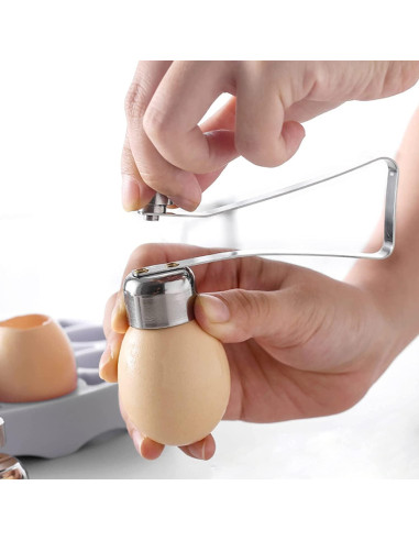 Cortador de Huevos Yun River de Acero Inoxidable Plateado