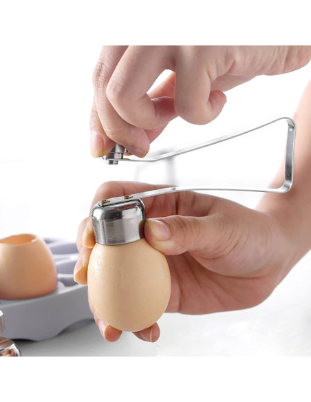 Cortador de Huevos Yun River de Acero Inoxidable Plateado