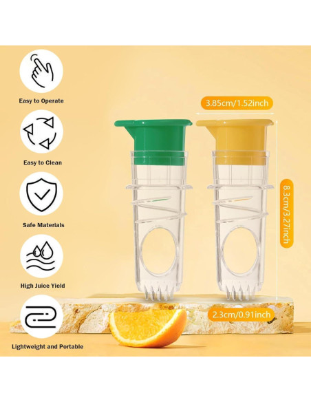 Juego de 2 exprimidores manuales Genérico para cítricos