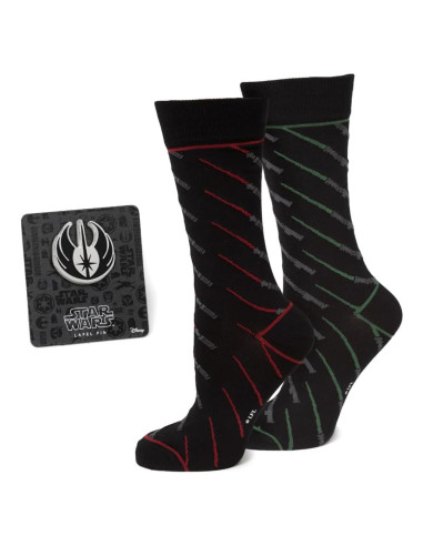 Set de Calcetines Star Wars para Hombres - Sable de Luz y Pin Jedi