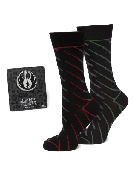 Set de Calcetines Star Wars para Hombres - Sable de Luz y Pin Jedi