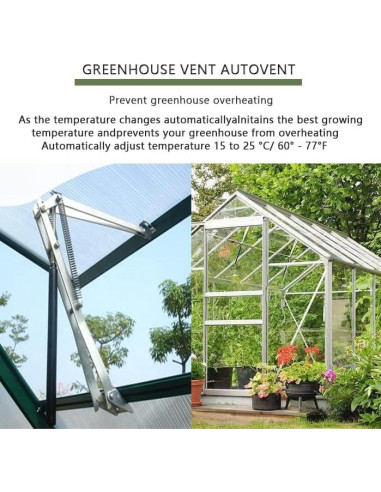 Abridor Automático de Ventanas de Invernadero Stedan Doble Resorte