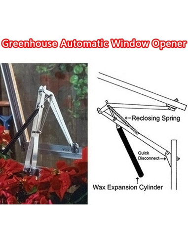 Abridor Automático de Ventanas de Invernadero Stedan Doble Resorte