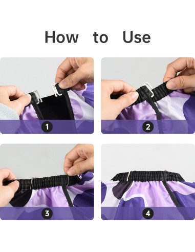 Capa de Corte de Cabello Profesional Nylon Impermeable 160x142 cm