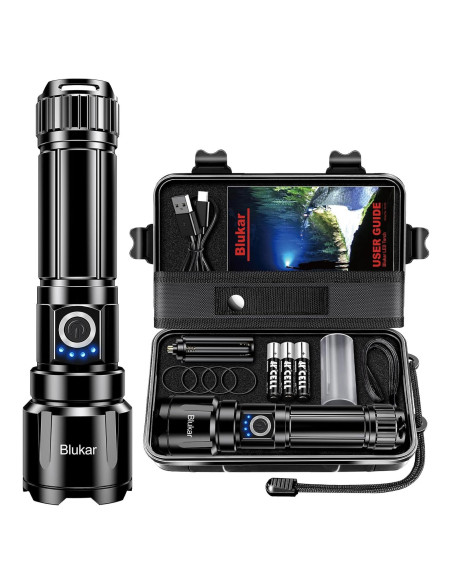 Linterna LED Recargable Blukar K9138 Impermeable 5 Modos