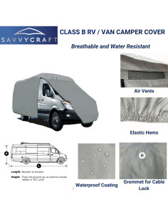 Cubierta de Furgoneta SavvyCraft Clase B Impermeable 5.49m 2