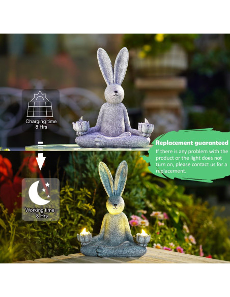 Estatua de Conejo de Yoga Solar Tiejiajiang - 22.5 cm Estatua de Conejo de Yoga Solar Tiejiajiang - 22.5 cm