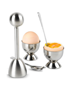 Juego de Abridores de Cáscara de Huevo ZOKLU - Acero Inoxidable
