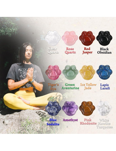 12 Piedras de Preocupación BBTO Multicolor para Ansiedad