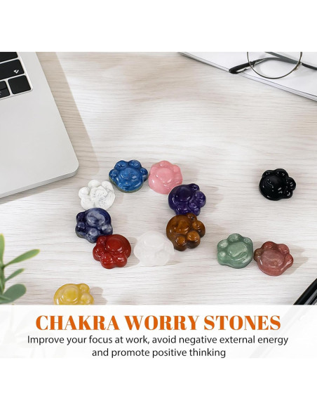 12 Piedras de Preocupación BBTO Multicolor para Ansiedad