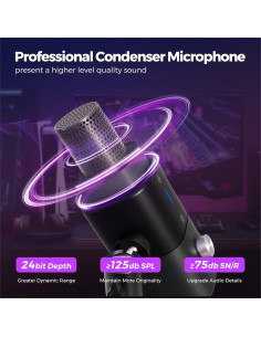 Micrófono de Condensador NearStream AM25X XLR/USB con Soporte 2