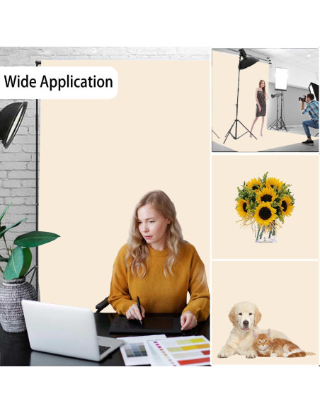 Fondo de Fotografía Crema TERSUM 1.52x2.13m para Retratos Fondo de Fotografía Crema TERSUM 1.52x2.13m para Retratos