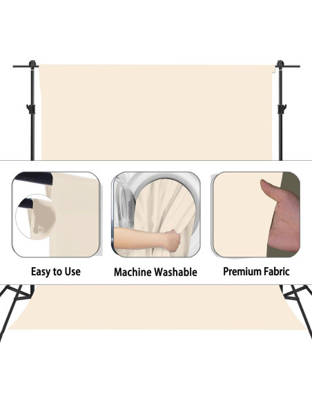 Fondo de Fotografía Crema TERSUM 1.52x2.13m para Retratos Fondo de Fotografía Crema TERSUM 1.52x2.13m para Retratos