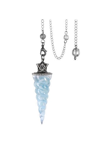 Péndulo de Cristal Acuamarina Jovivi para Reiki y Meditación