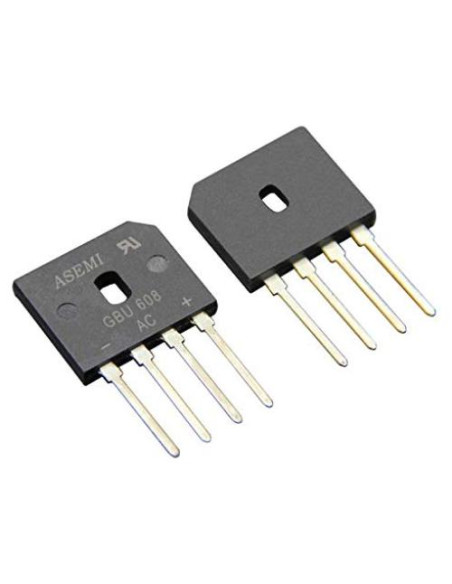 Diodo Rectificador de Puente ASEMI GBU608 6A 800V 10 Piezas Diodo Rectificador de Puente ASEMI GBU608 6A 800V 10 Piezas