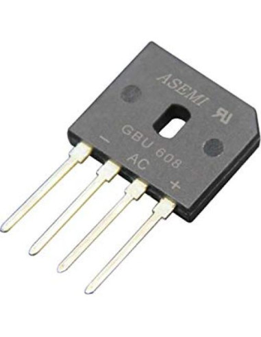 Diodo Rectificador de Puente ASEMI GBU608 6A 800V 10 Piezas