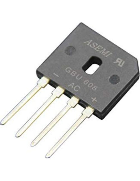 Diodo Rectificador de Puente ASEMI GBU608 6A 800V 10 Piezas Diodo Rectificador de Puente ASEMI GBU608 6A 800V 10 Piezas