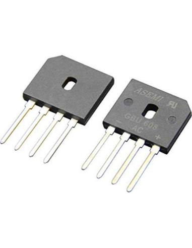 Diodo Rectificador de Puente ASEMI GBU608 6A 800V 10 Piezas