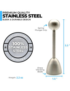 Cortador de Huevos ICO de Acero Inoxidable - Abridor Preciso 2