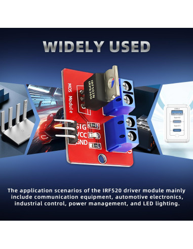 Módulo Controlador MOSFET IRF520 20 Piezas 33x24mm 5A