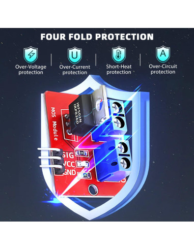 Módulo Controlador MOSFET IRF520 20 Piezas 33x24mm 5A
