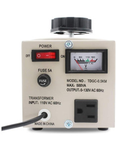 Transformador Variable LVYUAN 500VA 0-130V AC 110V-120V 2