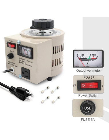 Transformador Variable LVYUAN 500VA 0-130V AC 110V-120V