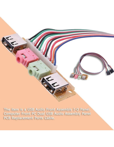 Panel Frontal de Computadora USB 2.0 ThtRht - 2 Puertos + Audio