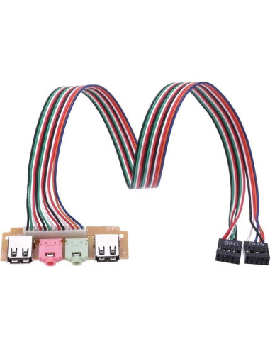 Panel Frontal de Computadora USB 2.0 ThtRht - 2 Puertos + Audio