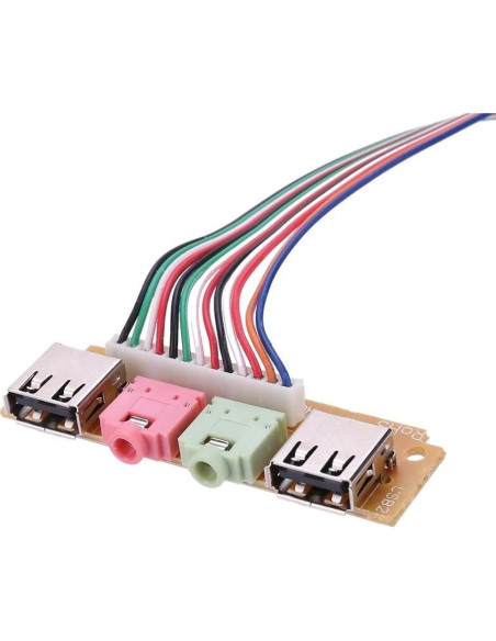 Panel Frontal de Computadora USB 2.0 ThtRht - 2 Puertos + Audio