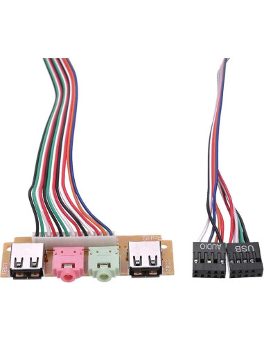 Panel Frontal de Computadora USB 2.0 ThtRht - 2 Puertos + Audio