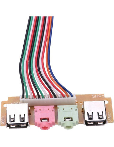 Panel Frontal de Computadora USB 2.0 ThtRht - 2 Puertos + Audio