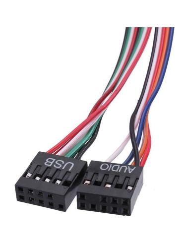 Panel Frontal de Computadora USB 2.0 ThtRht - 2 Puertos + Audio