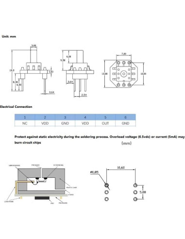 Módulo Sensor Transmisor de Presión de Gas 0-40kpa GODIYMODULES