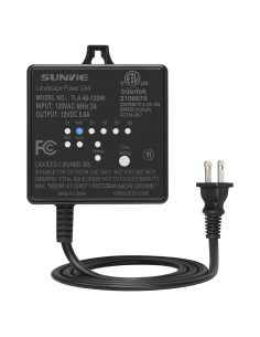 Transformador de Bajo Voltaje SUNVIE 60W con Temporizador y Sensor