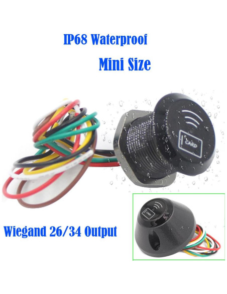 Lector de Tarjetas RFID BSTUO SCR02D 125Khz IP68 Mini