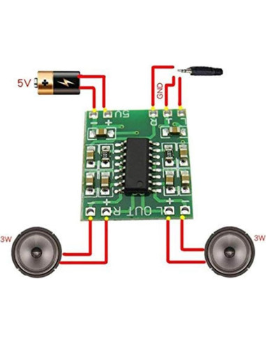 Paquete de 20 Amplificadores Digitales PAM8403 3W 5V hiBCTR