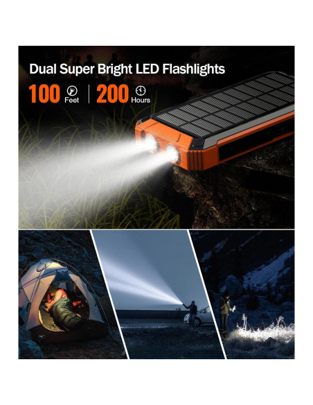 Banco de Energía Solar 36000mAh Shenzhen PN-W22 Inalámbrico